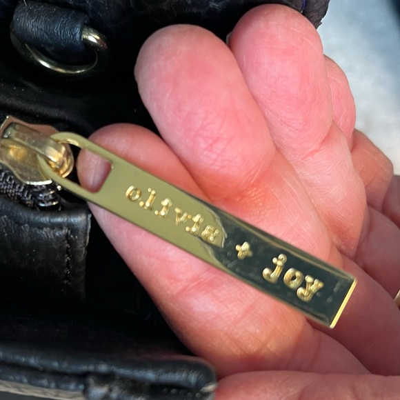 Olivia + Joy Black, White, and Blue Satchel - Picture 9 of 16